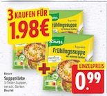 Suppenliebe von Knorr für 0,99 € bei E center im Angebot Suppenliebe von Knorr im aktuellen E center Prospekt