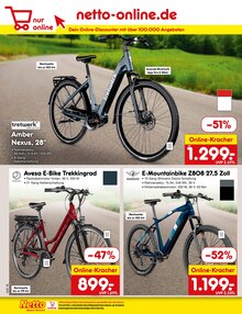 Fahrrad im Netto Marken-Discount Prospekt "Aktuelle Angebote" mit 69 Seiten (Hannover)