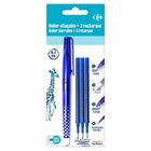 Roller effaçable bleu + 3 recharges - CARREFOUR en promo chez Carrefour Montrouge à 2,49 €