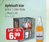 Kiste im V-Markt Prospekt Apfelsaft klar im aktuellen V-Markt Prospekt für 6,99 €