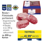 METRO Albstadt - Rinder-Filetsteaks portioniert Angebot im Prospekt Rinder-Filetsteaks portioniert bei METRO im Albstadt Prospekt für 44,93 €