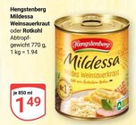 Mildessa Weinsauerkraut Angebote von Hengstenberg bei GLOBUS Gießen für 1,49 €