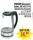 Aktuelle Wasserkocher Angebote bei SB Möbel Boss in Chemnitz Aktuelles Glaswasserkocher Angebot bei SB Möbel Boss in Chemnitz ab 14,99 €
