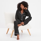 Ensemble pyjama 2 pièces noir femme à La Halle dans Pintac