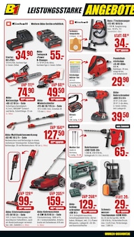 Bohrmaschine im aktuellen B1 Discount Baumarkt Prospekt (Wuppertal) Bohrmaschine im B1 Discount Baumarkt Prospekt "BESTPREISE DER WOCHE!" mit 8 Seiten (Wuppertal)