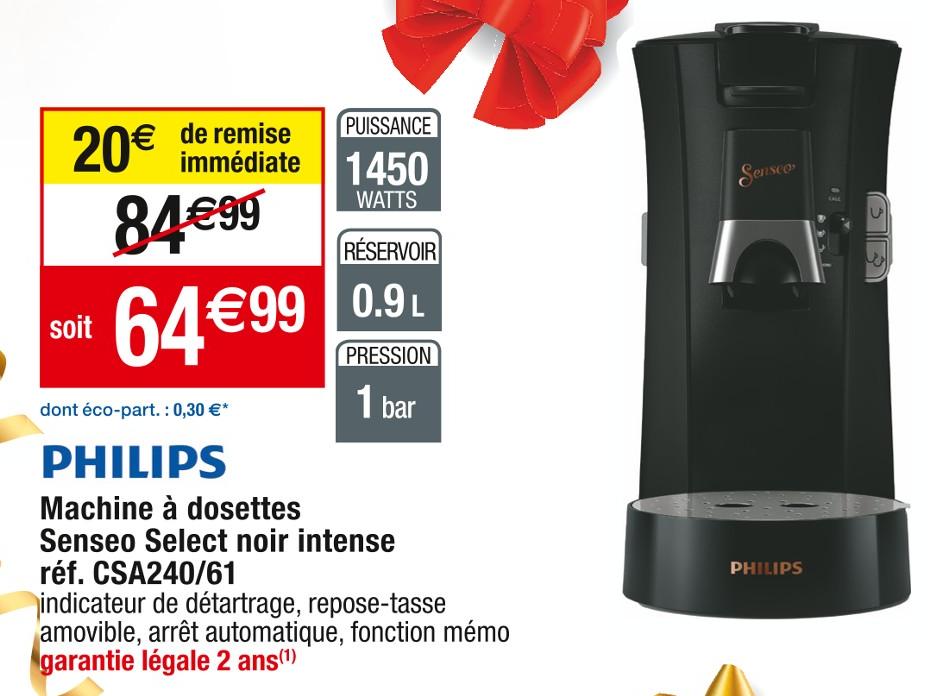 Promo Philips cafetière senseo csa260/91 chez Conforama