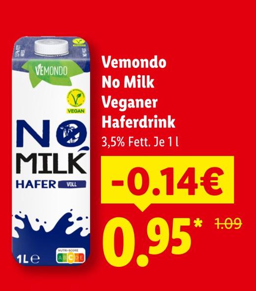 No Milk Veganer Haferdrink