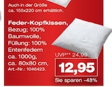 Feder-Kopfkissen im Angebot bei Möbel Inhofer in Neu-Ulm Feder-Kopfkissen Angebote bei Möbel Inhofer Neu-Ulm für 12,95 €