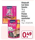 Cat Stick Snacks oder Poésie Katzennassfutter von Vitakraft im aktuellen Rossmann Prospekt