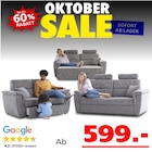 Seats and Sofas Burgdorf - Benito 3-Sitzer + 2-Sitzer Sofa Angebot im Prospekt Benito 3-Sitzer + 2-Sitzer Sofa bei Seats and Sofas im Burgdorf Prospekt für 599,00 €