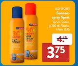Sonnenspray Sport von Aldi Sports für 3,75 € bei ALDI SÜD im Angebot Sonnenspray Sport von Aldi Sports im aktuellen ALDI SÜD Prospekt