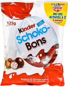Le 2ème à 50% sur la gamme des Kinder Shokobons - Supermarchés Match à Lille Le 2ème à 50% sur la gamme des Kinder Shokobons en promo chez Supermarchés Match Lille