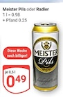 Pils im Angebot bei GLOBUS in Hofheim Pils Angebote von Meister bei GLOBUS Hofheim für 0,49 €