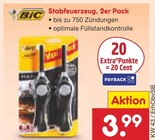 Stabfeuerzeug, 2er Pack im Angebot bei Netto Marken-Discount in Pforzheim Stabfeuerzeug, 2er Pack Angebote von BIC bei Netto Marken-Discount Pforzheim für 3,99 €