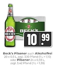 Pilsener auch Alkoholfrei oder Pilsener Angebote von Beck's bei Hieber Lörrach für 10,99 €