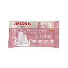 Aktuelles AMORA Cat Pouchbeutel Flowpack feine Mousse reich an Lachs 4x100g 1 Stück Angebot bei Zookauf in Hannover ab 1,99 €