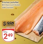 Frisches Lachsfilet Mit Haut, zum Braten für 2,49 € bei GLOBUS im Angebot Frisches Lachsfilet Mit Haut, zum Braten im aktuellen GLOBUS Prospekt
