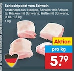 Schlachtpaket vom Schwein im Angebot bei Netto Marken-Discount in Celle Schlachtpaket vom Schwein Angebote bei Netto Marken-Discount Celle für 5,79 €