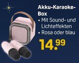 Akku-Karaoke-Box im Rossmann Prospekt Akku-Karaoke-Box im aktuellen Rossmann Prospekt für 14,99 €