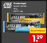 Proteinprodukte im Netto Marken-Discount Prospekt Proteinriegel von Max Balance im aktuellen Netto Marken-Discount Prospekt für 1,29 €