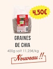 Graines de chia - NATURILIA en promo chez Naturalia Graines de chia - NATURILIA dans le catalogue Naturalia