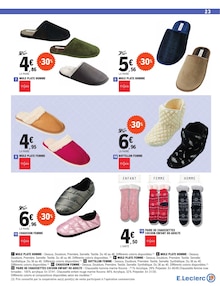 Promo Mules Homme dans le catalogue E.Leclerc du moment à la page 23