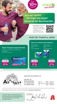 Aktueller mea - meine apotheke Prospekt (Wallenfels, 4 Seiten zum blättern mea - meine apotheke Prospekt Unsere September-Angebote mit 4 Seiten