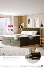 Kabs Bett im Prospekt 