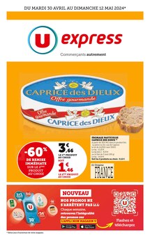 Prospectus U Express de la semaine "U Express" avec 1 page, valide du 30/04/2024 au 12/05/2024 pour Saint-Jean-du-Gard et alentours
