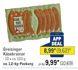 METRO Leverkusen - Käsekrainer Angebot im Prospekt Käsekrainer bei METRO im Leverkusen Prospekt für 9,62 €