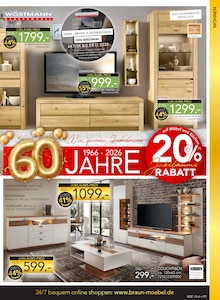Fernseher im aktuellen BRAUN Möbel-Center Prospekt (Pirmasens) Fernseher im BRAUN Möbel-Center Prospekt "60 JAHRE BRAUN MÖBEL CENTER" mit 24 Seiten (Pirmasens)