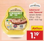 Leberwurst Angebote von Hofmaier bei Netto Marken-Discount Trier für 1,19 €
