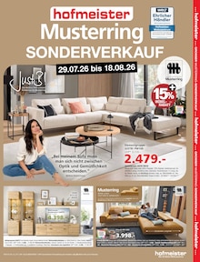 Ecksofa im hofmeister Prospekt "UNSER TIEFPREISVERSPRECHEN, 100% GARANTIERT." mit 10 Seiten (Stuttgart)