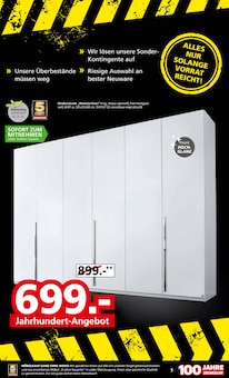 Kleiderschrank im aktuellen Segmüller Prospekt (Ludwigshafen (Rhein)) Kleiderschrank im Segmüller Prospekt "LAGERAUSVERKAUF BEI SEGMÜLLER" mit 56 Seiten (Ludwigshafen (Rhein))