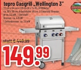 Gasgrill „Wellington 3“ Angebote von tepro bei Trinkgut Gronau für 149,99 €