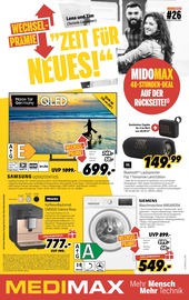 MEDIMAX Elektromarkt Prospekt der aktuellen Woche mit 8 Seiten, gültig von 20.06.2025 bis 27.06.2025, in Levetzow und Umgebung Aktueller MEDIMAX Elektromarkt Prospekt in Levetzow und Umgebung, "ZEIT FÜR NEUES!" mit 8 Seiten, 20.06.2025 - 27.06.2025