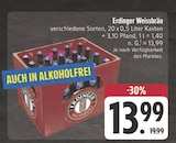 Bier Angebote von Erdinger Weissbräu bei E center Nördlingen für 13,99 €