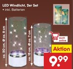 Aktuelles LED Windlicht, 2er Set Angebot bei Netto Marken-Discount in Rostock ab 9,99 €