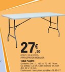 Table pliante en promo chez E.Leclerc Nancy à 27,50 €