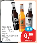 Fritz-kola oder -limo für 0,99 € bei budni im Angebot Fritz-kola oder -limo im aktuellen budni Prospekt