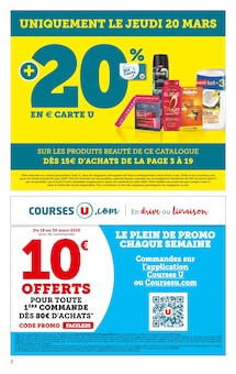 Prospectus Super U à Aiguilhe, "la beauté À PRIX BAS", 44 pages de promos valables du 18/03/2025 au 30/03/2025