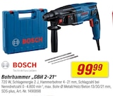 Bohrhammer „GBH 2-21“ von BOSCH für 99,99 € bei toom Baumarkt im Angebot Bohrhammer „GBH 2-21“ von BOSCH im aktuellen toom Baumarkt Prospekt