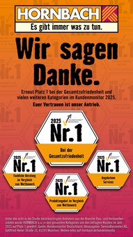 Aktueller Hornbach Prospekt "Wir sagen Danke." Seite 1 von 33 Seiten für Kaiserslautern