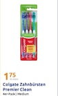 Zahnbürsten Premier Clean von Colgate für 1,75 € bei Action im Angebot Zahnbürsten Premier Clean von Colgate im aktuellen Action Prospekt