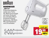 Handmixer HM1110 Angebote von Braun bei Marktkauf Rottenburg für 19,99 €