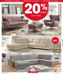 Ecksofa im aktuellen Möbel Martin Prospekt (Mannheim) Ecksofa im Möbel Martin Prospekt "MÖBEL MARTIN SOMMER HIGHLIGHTS" mit 16 Seiten (Mannheim)