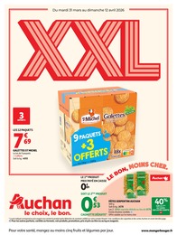 Catalogue Supermarchés de Auchan Hypermarché à Biscarrosse Prospectus Auchan Hypermarché à Biscarrosse, "XXL", 12 pages, 31/03/2026 - 12/04/2026
