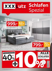 Schwebetürenschrank im XXXLutz Möbelhäuser Prospekt "Schlafen Spezial" mit 16 Seiten (Krefeld)