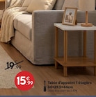Table d'appoint 1 étagère en promo chez Maxi Bazar Table d'appoint 1 étagère dans le catalogue Maxi Bazar