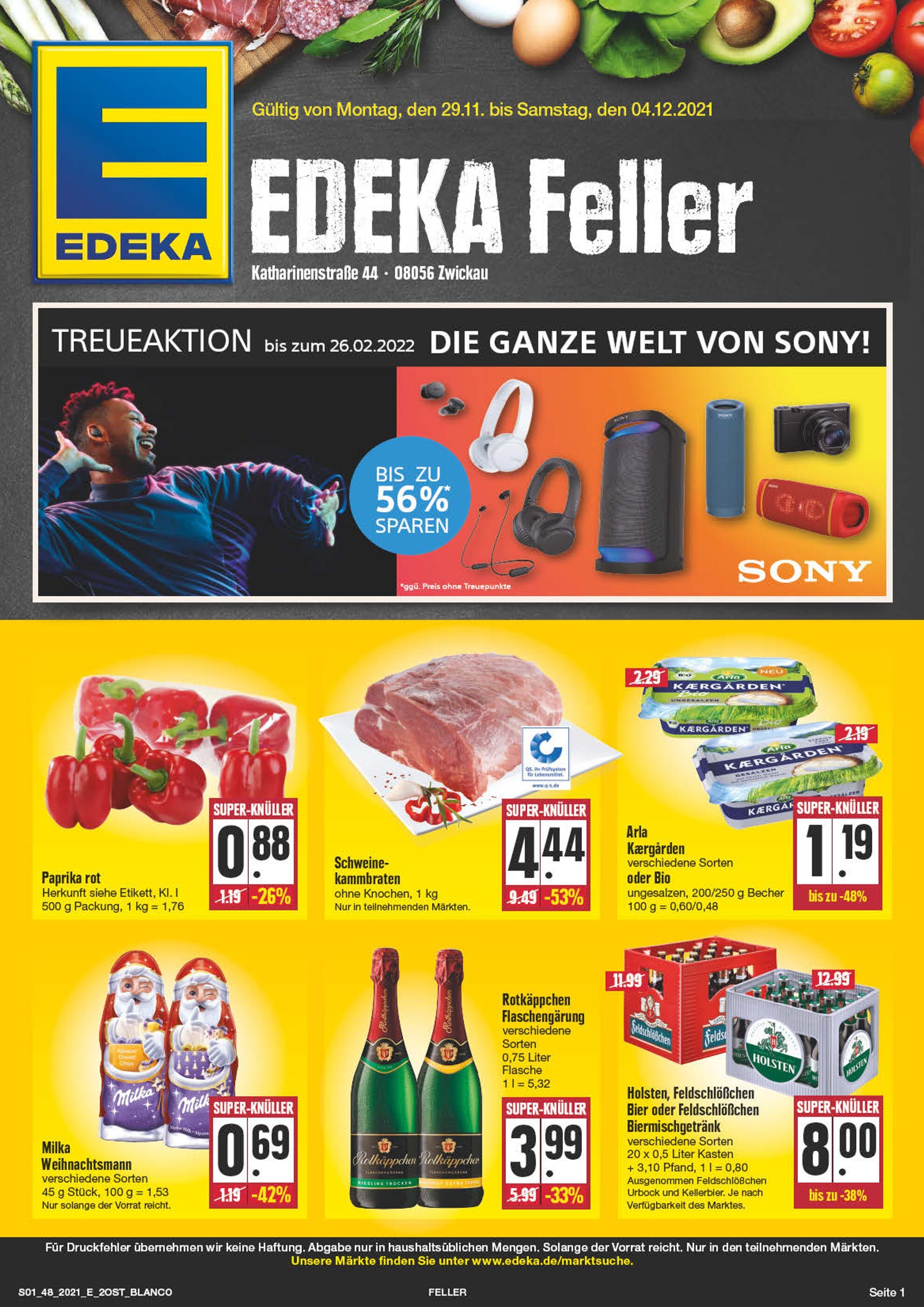 EDEKA Prospekt für Zwickau mit 28 Seiten EDEKA Prospekt für Zwickau: "Aktuelle Angebote", 28 Seiten, 29.11.2021 - 04.12.2021